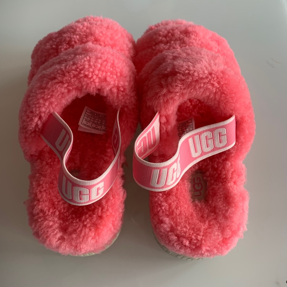 😻❤️NEW❤️😻 UGG sling back pink slippers with platform - Picture 3 of 7